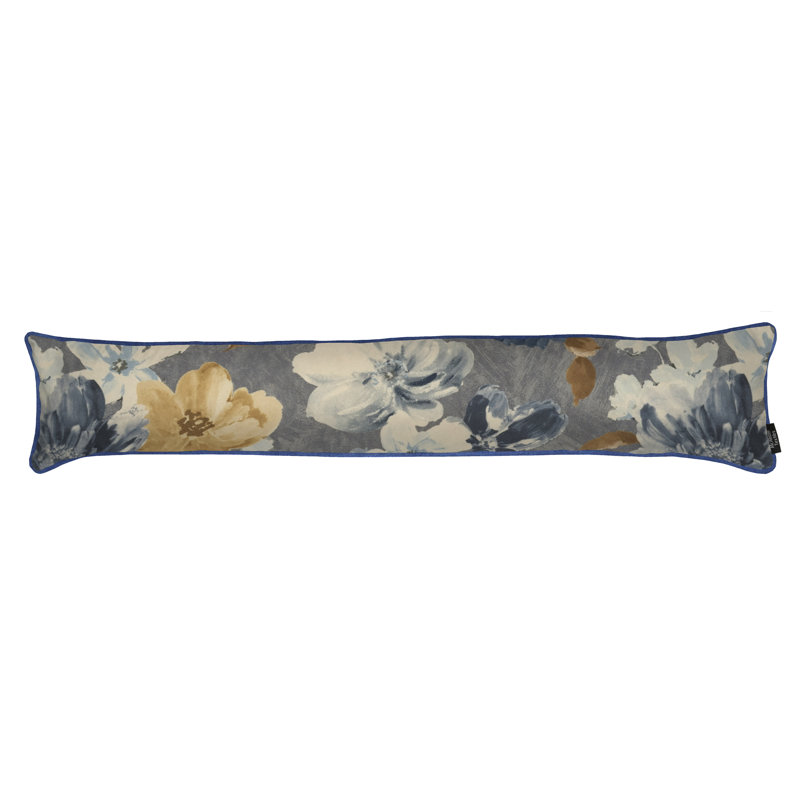 Anjanetta Fabric Draft Excluder, Navy/Grey/Ochre