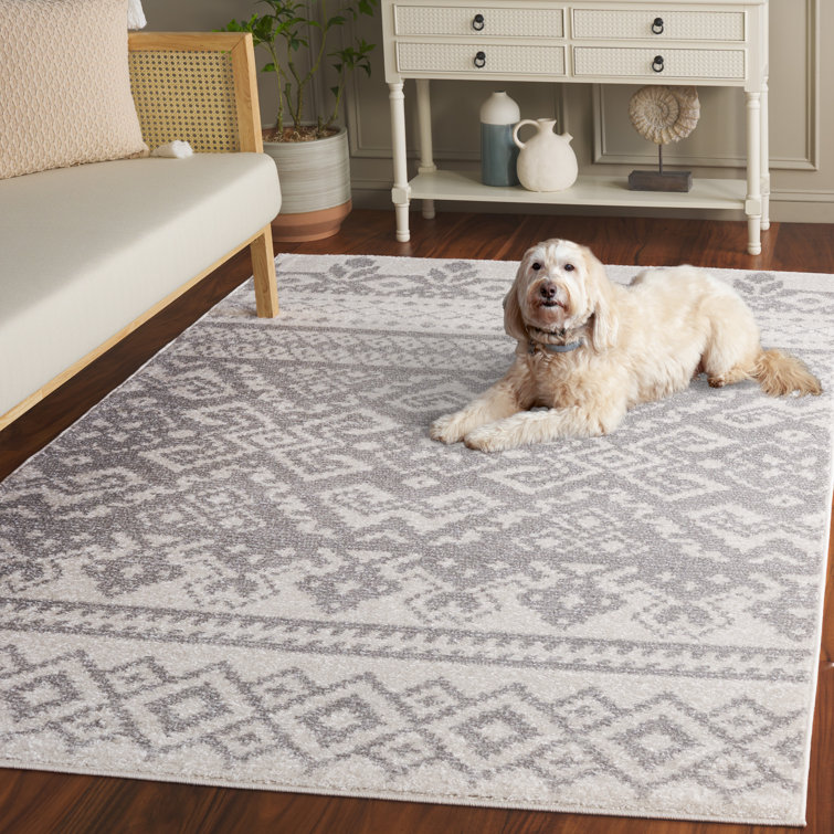 Tapis beige et argent de style sud-ouest Wynn