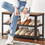 Range-chaussures 6 paires en bois et métal-686146616