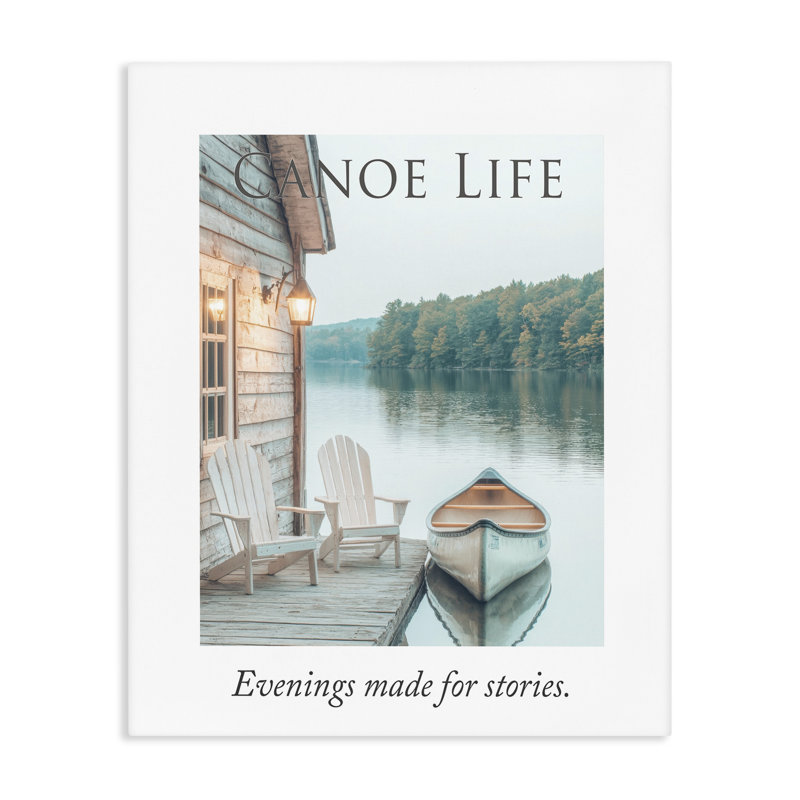 Toile «Canoe Life», design par A Barefoot Stylist, H 40 po x l 30 po