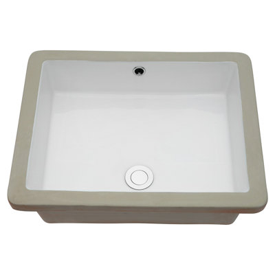 Arc Beautiful Ceramic Rectangular Bathroom Sink - Undermount With A Stain