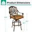 Tabouret de bar 28 po avec coussin Ghugas