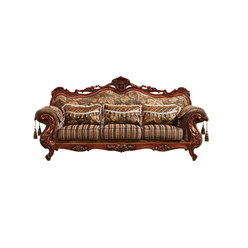 Canapé à accoudoirs roulés en tissu 90,55 po American