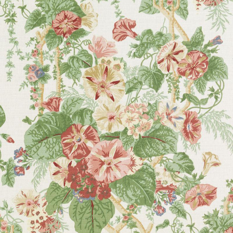 Bailey & Griffin Influences Le Rayonne De Bambou Fabric, Red / Green