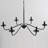 Ellen Rustic 38" 6-Light Black Metal Chandelier