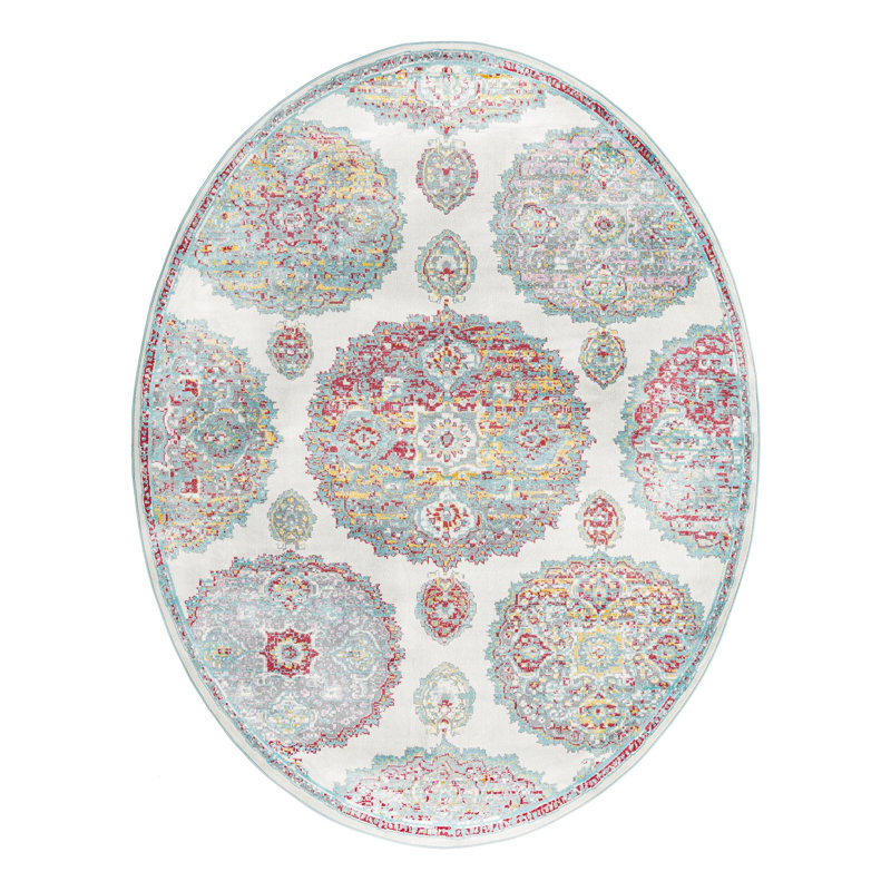 Haefner Floral Indoor Rug, Oval 8'2" x 10'