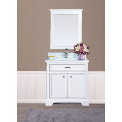 Ensemble de meuble-lavabo simple 30 po avec miroir Harkness