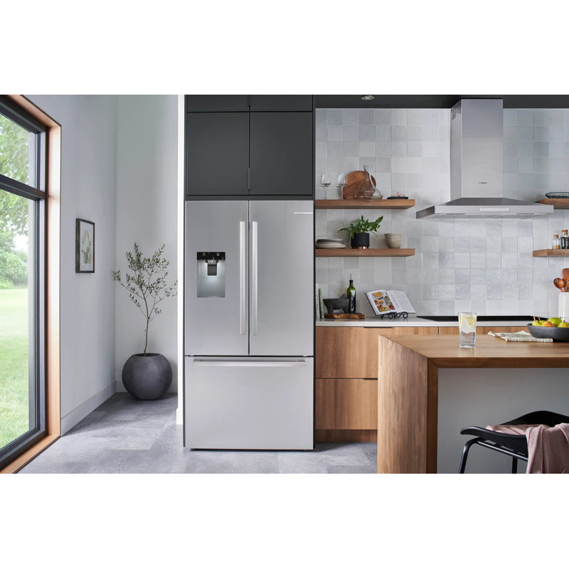 Free-Standing Fridge-Freezer, Stainless Steel