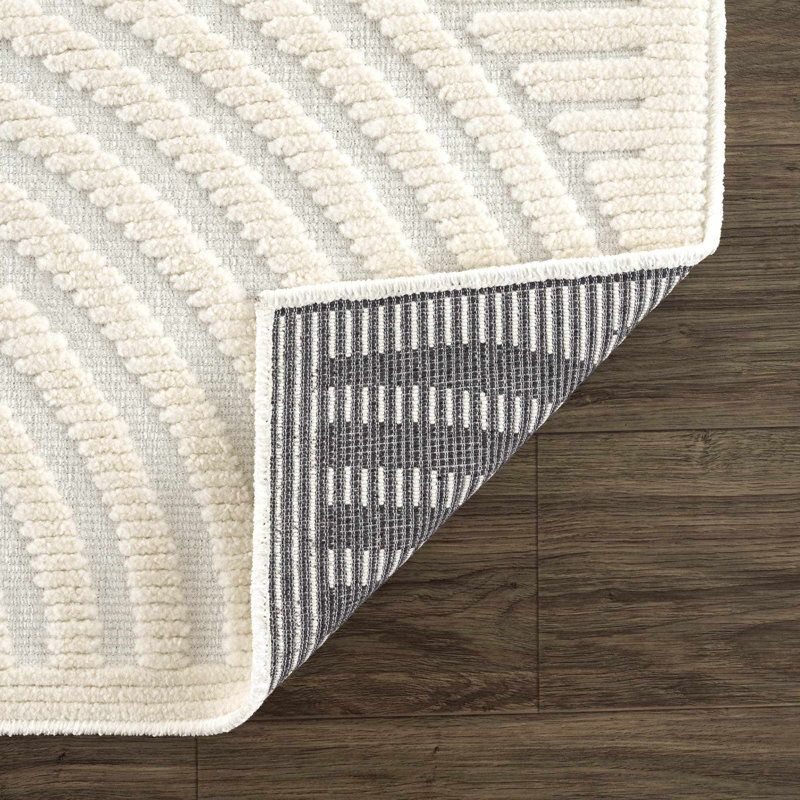Amimma Abstract Machine Woven Area Rug, Rectangle 2' x 2'10"