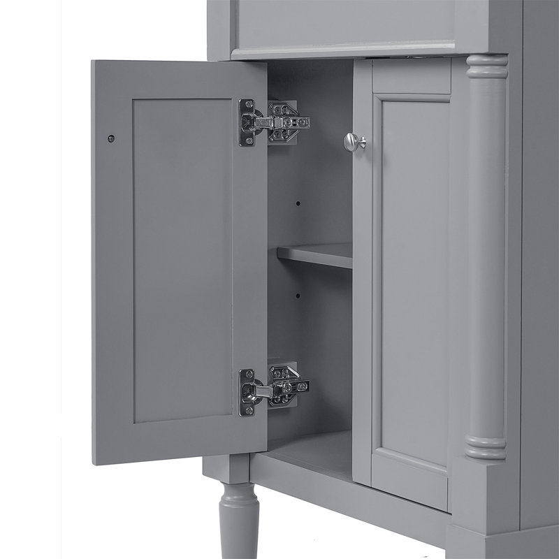Meuble-lavabo 24 po avec lavabo supérieur, Gris