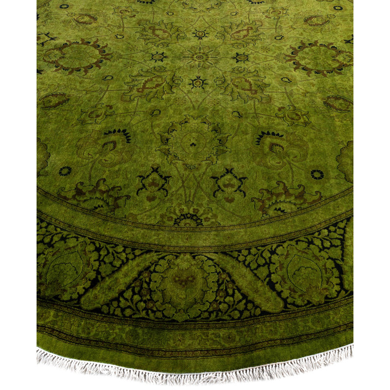 Overdyed One-of-a-Kind 9' 1" X 9' 1" Hand Knotted Area Rug