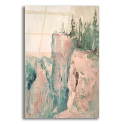  «Misty Peaks» par Svetlana Aleynikova, art mural en verre acrylique, 12 po x 16 po