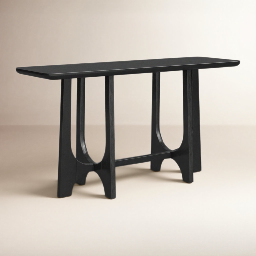 54" Console Table, Black