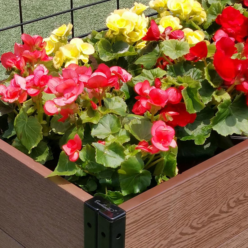 Jardin vertical à pieds avec treillis, Brun / noir, H 50 po x l 45 po x P 19 po