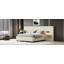 Lit plateforme tapissier avec grande tête de lit, mobilier de chambre à coucher-1943299950