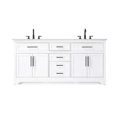 Meuble-lavabo double 72 po blanc