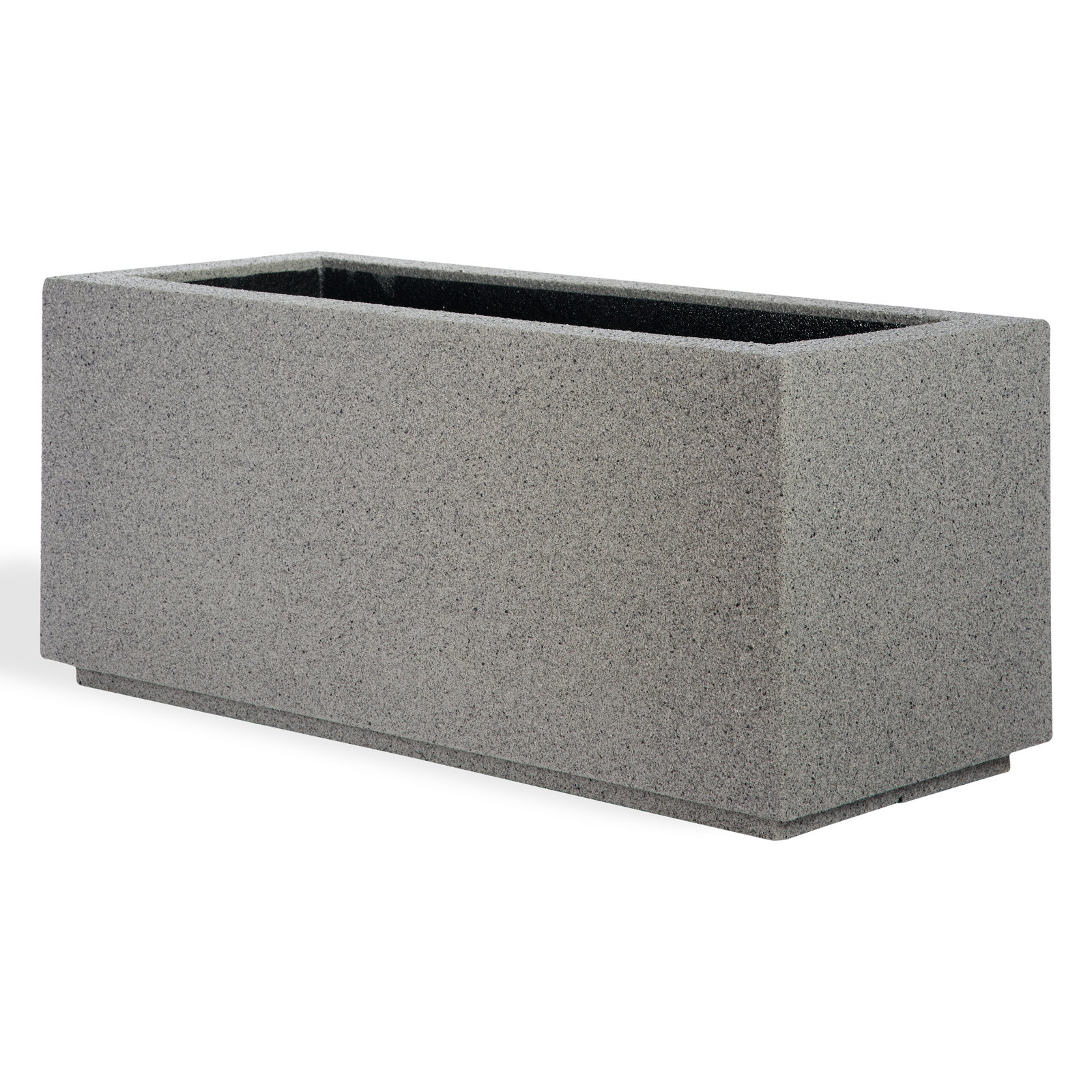 Gita 36" Planter Box, Gray Granite