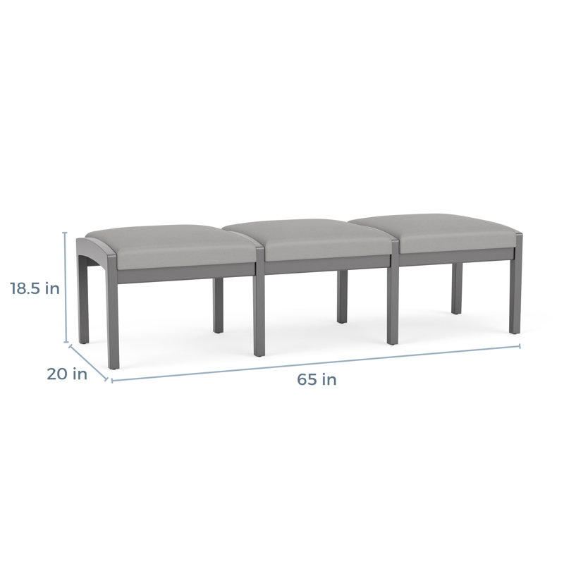 Banc en bois 3 places Lenox, Noyer Riftwood, Limon Archetype
