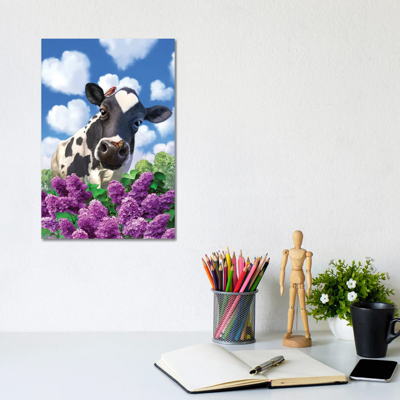 Cowabunga by Jerry LoFaro - Wrapped Canvas Painting, 20.32 cm H x 30.48 cm W