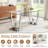 Modern Rectangular Glass Dining Table Set, Tempered Glass Top, Polished Stainless Steel W-Shaped Base, Faux Leather Chairs-1775494059-1775494068-1775494064