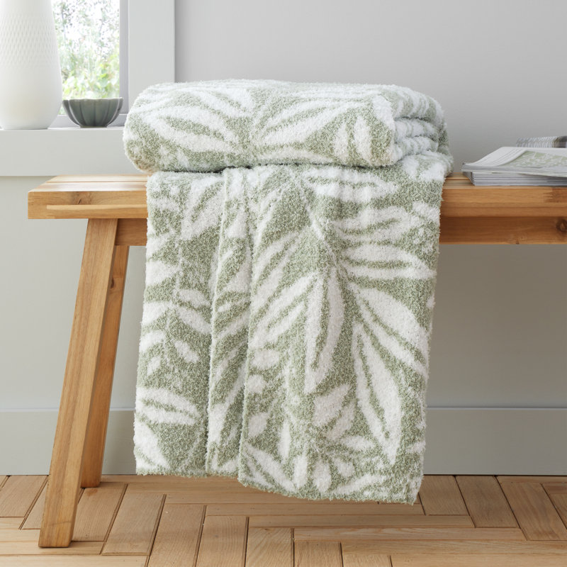 So Soft Sorrel Leaves Blanket Throw, Green