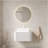 30" Bathroom Vanity&Sink, Floating Curved Edges Striped Bathroom Storage Cabinet With Drawer, White Rectangular Ceramic Basin&Carrara White Sintered Stone Top, Pre-Assembled, White Color-1800696666-1800696667