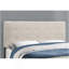 Lit, grand lit, tapissier, aspect lin beige, pieds en bois noir, transitionnel