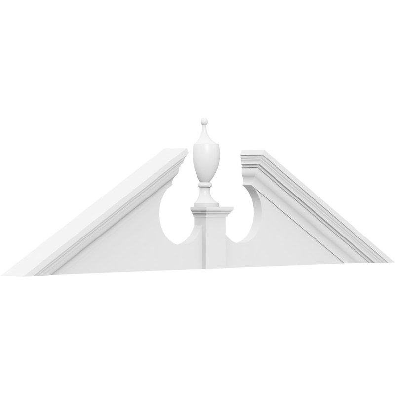 Fronton en PVC de qualité architecturale Acorn (pas 6/12), H 10 1/2 po x l 42 po x P 2 3/4 po