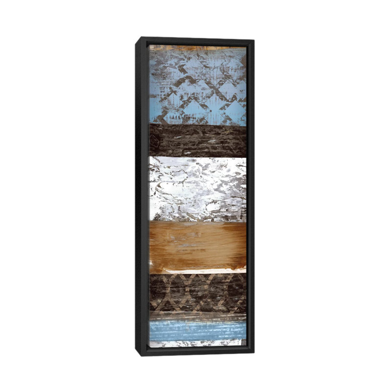 «Set In Stripe I» par Edward Selkirk, impression sur toile tendue, H 60 po x l 20 po x P 1,5 po, Cadre noir