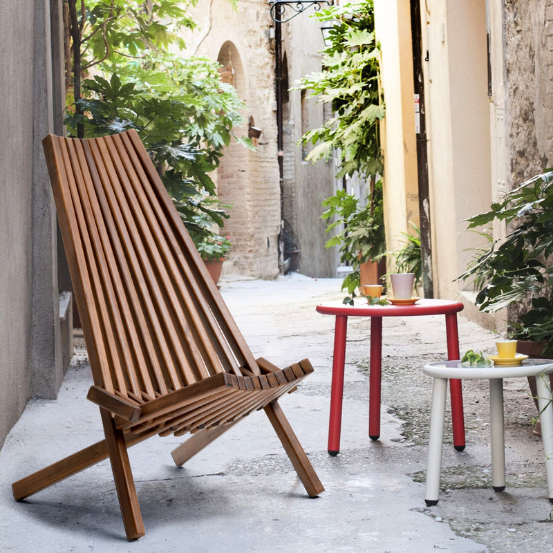 Stylish Folding Wood Chair - Made Of Solid Wood, Comfortable For Relaxing, Easy To Fold Relaxing Ergonomic, Stylish, Store And Transport Anywhere