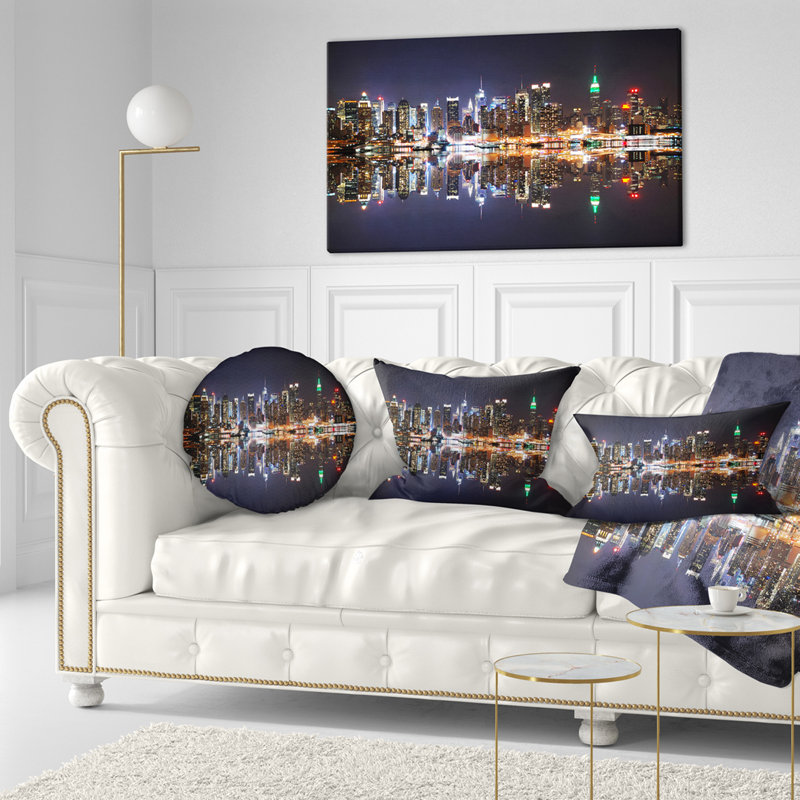 Coussin gratte-ciel New York City, Rectangle 12 po x 20 po