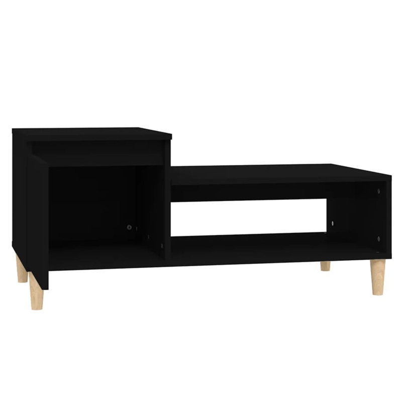 Karshana Four Leg Coffee Table with Storage, Black