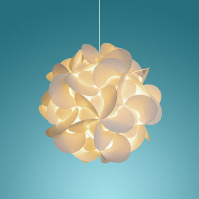 Akari Lanterns Small Round Hanging Pendant Light - Warm white glow