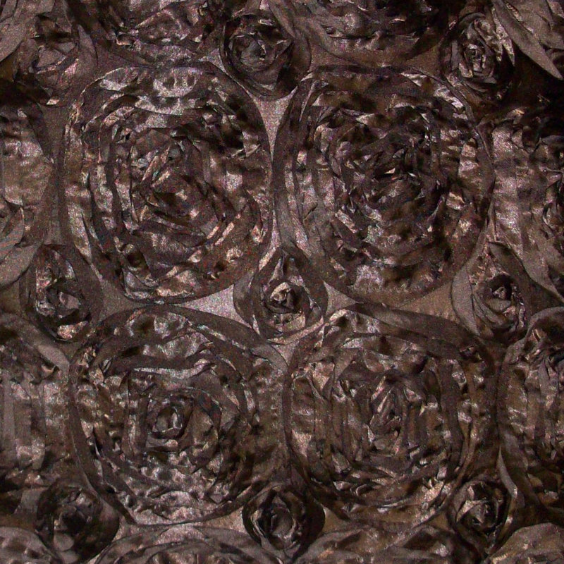 Silk Roses Abstract Throw Pillow, Brown, Square 20"