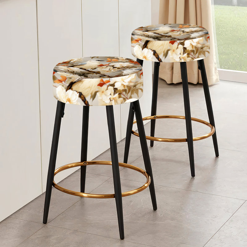 Ensemble de 2 tabourets de bar Beige