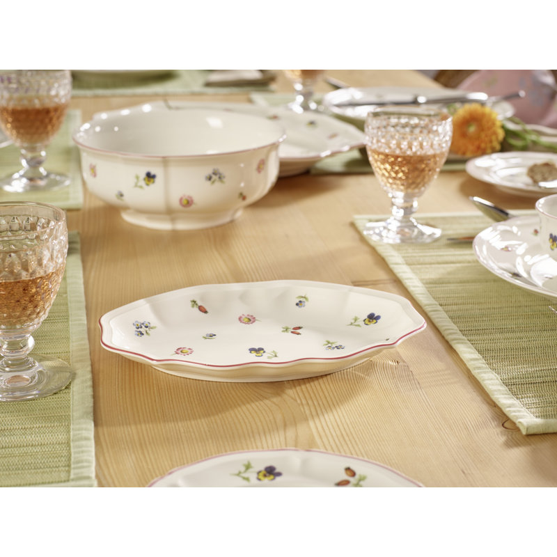 Villeroy & Boch Petite Fleur Platter, 1.6" H x 16.7" W x 11.5" L