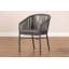 Fauteuil de salle à manger en métal avec coussin Airina, H 32 po x l 22,5 po x P 22,5 po