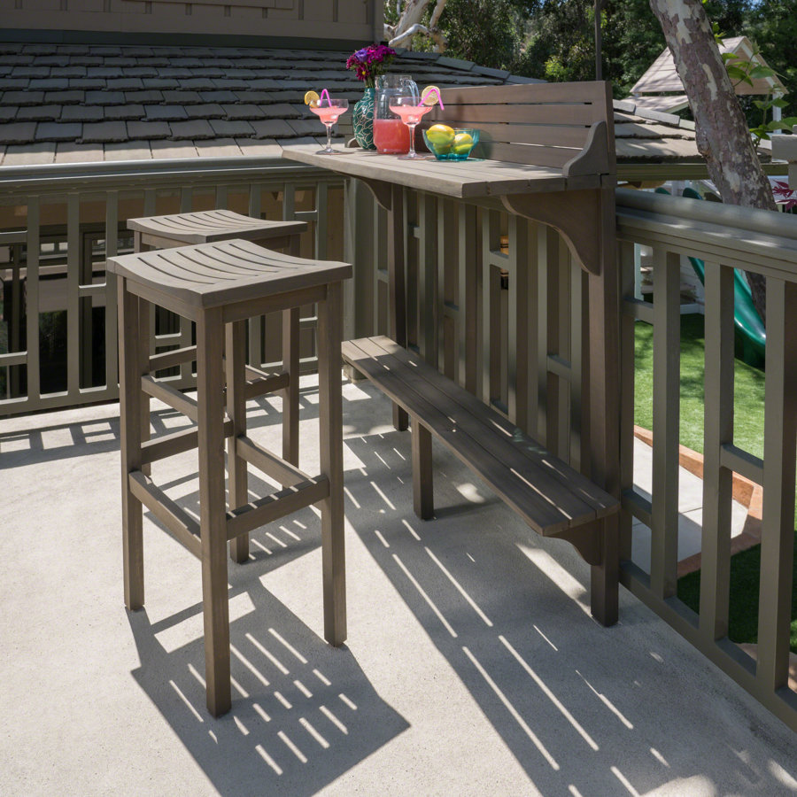 Bushnell Bar Set with Solid Wood Outer Material