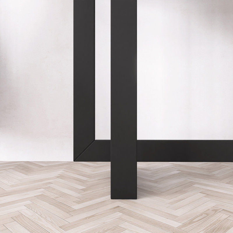 Rectangle Design Entryway Table With Pine Veneer, Black