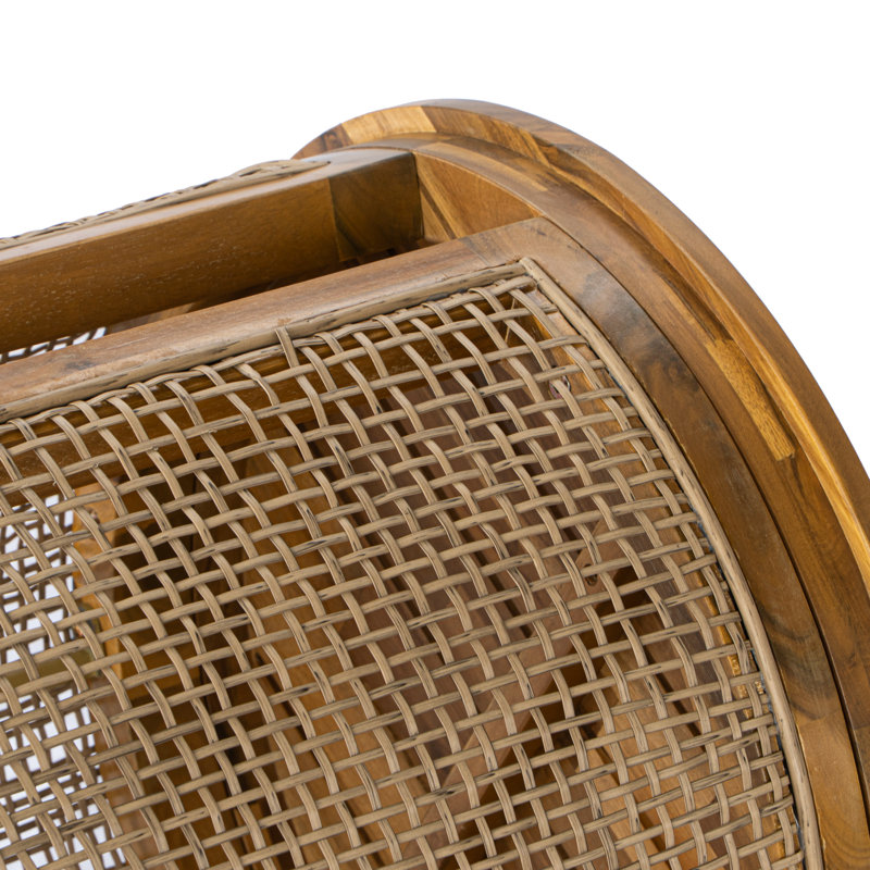 Table d'appoint et table de bout ronde en bois d'acacia