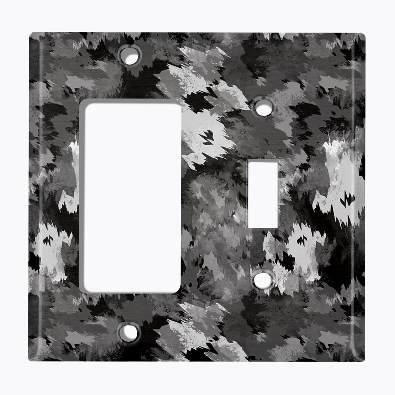 Plaque murale 2 interrupteurs à bascule Art camouflage Artistic Camouflage