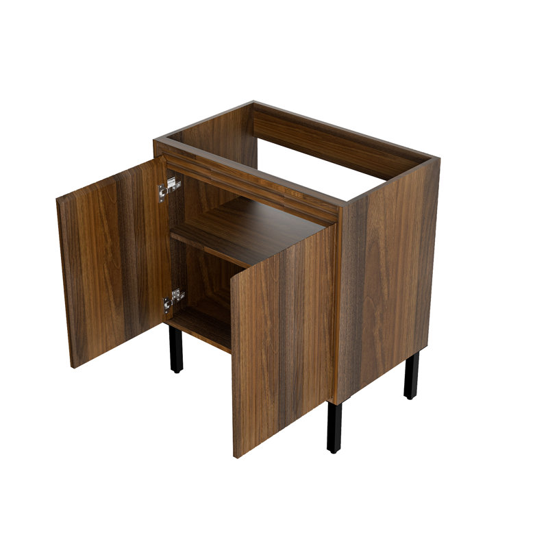 Base de meuble-lavabo de style Shaker de 24 po, 30 po et 36 po seulement, autoportante ou murale avec portes doubles et tablette réglable - Conception à fermeture en douceur et verticale (lavabo non inclus)