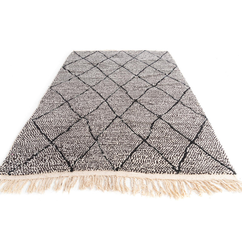 Tapis noir et blanc Orpheus