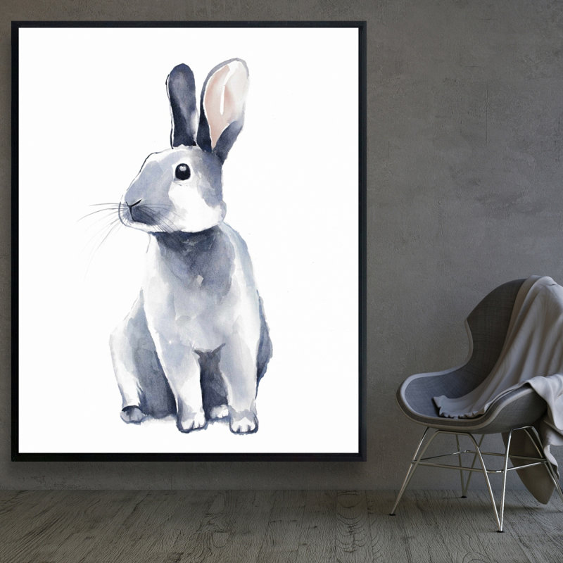 " Gray Curious Rabbit "