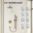 Pressure Balanced Shower System, 10" Rainfall Shower Faucet with Slide Bar And Handheld Shower Spray-107557321