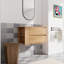 Meuble-lavabo mural 30 po, tiroir à fermeture en douceur, imitation chêne grandeur avec tiroir de couleur-9025101