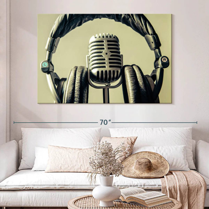 Abarca Microphone And Headphone, 34" H x 51" W