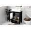 Meuble-lavabo de 20,81 po avec pieds en bois massif, lavabo en céramique, tiroirs, rangement compact de style moderne de 20 po, charnières, design contemporain