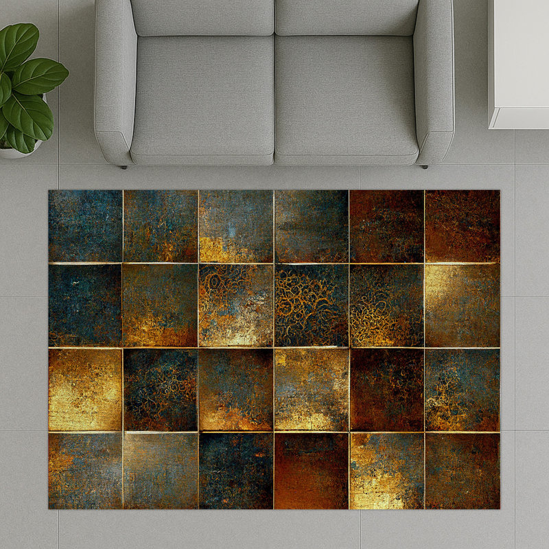 Geometric Area Rug, Rectangle 140 x 200 cm