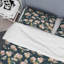 Ensemble de housse de couette en microfibre 3 pièces rose clair / vert / bleu foncé